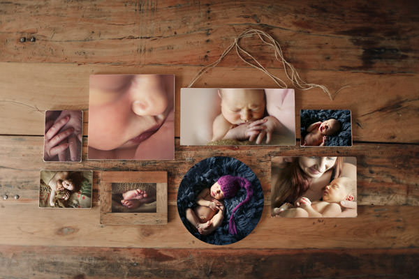 Holzbilder mit eigenen Babyfotos